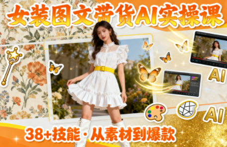 女装图文带货的AI实操课-创业网